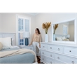 Pemberly Row Contemporary 7-Drawer Dresser in White & Soft Grey Glaze