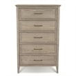 Pemberly Row Contemporary 5-Drawer Chest in Glazed Driftwood