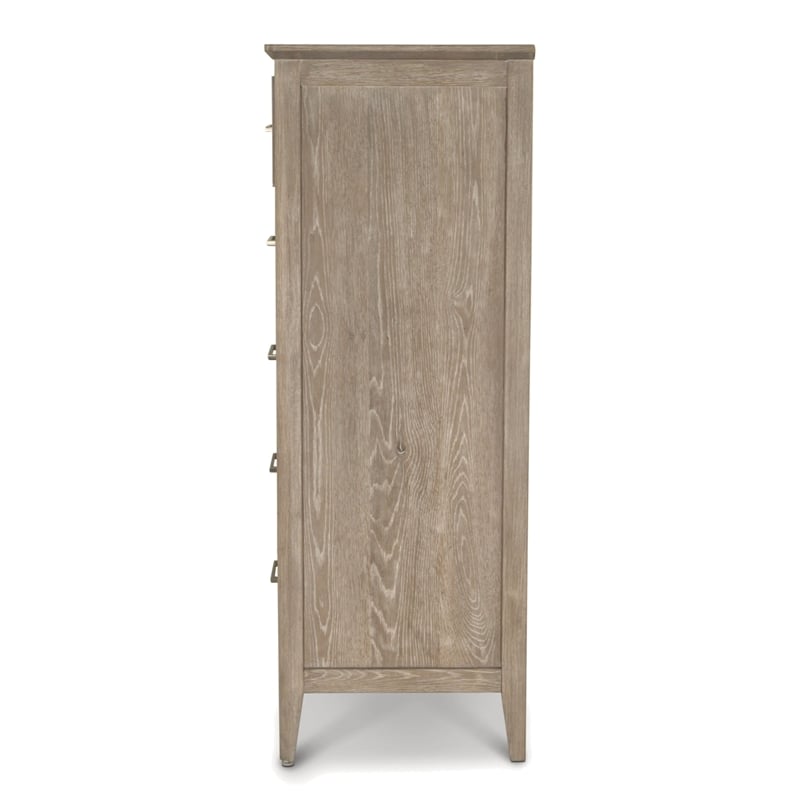 Pemberly Row Contemporary 5-Drawer Chest in Glazed Driftwood