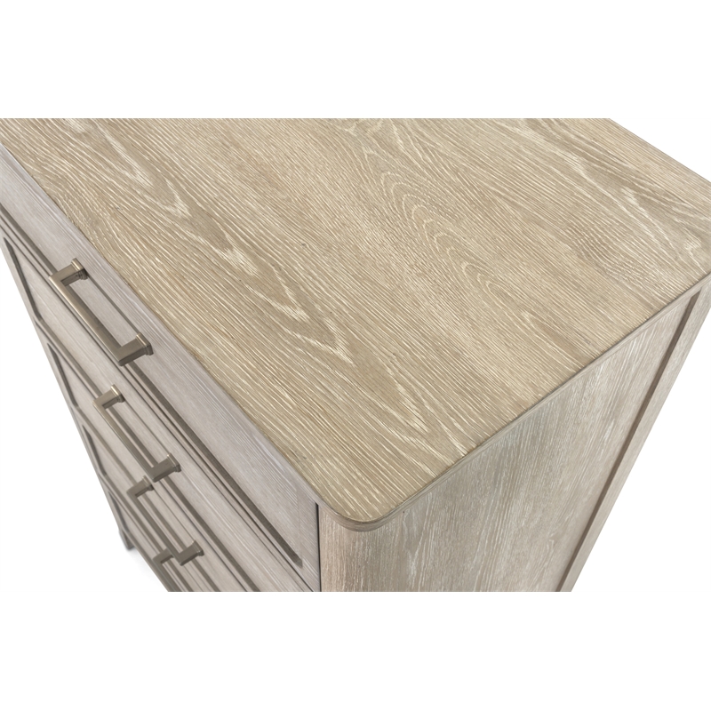 Pemberly Row Contemporary 5-Drawer Chest in Glazed Driftwood
