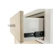 Pemberly Row Contemporary 6-Drawer Woven Chest in Sand in Stark White