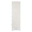 Pemberly Row Woven Mirrored Door Chest in Sand & Stark White