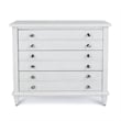 Pemberly Row Contemporary 3-Drawer Chest in White/Soft Grey Glaze