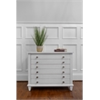 Pemberly Row Contemporary 3-Drawer Chest in White/Soft Grey Glaze