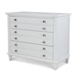 Pemberly Row Contemporary 3-Drawer Chest in White/Soft Grey Glaze
