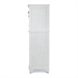Pemberly Row 5-Drawer Chest in White Finish & Soft Grey Glaze