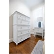 Pemberly Row 5-Drawer Chest in White Finish & Soft Grey Glaze