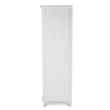Pemberly Row Contemporary Mirrored Door Chest in White & Soft Grey Glaze