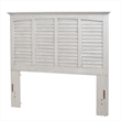 Pemberly Row Modern Coastal Wood Queen Panel Bed in White Finish