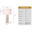 Pemberly Row Mother of Pearls Coastal Table Lamps (Set of 2)