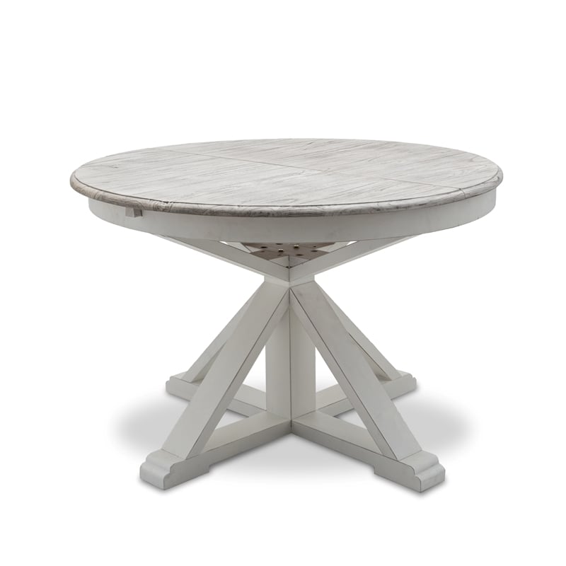 Pemberly Row Contemporary Butterfly Leaf Extension Dining Table in Gray