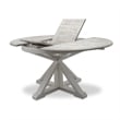 Pemberly Row Contemporary Butterfly Leaf Extension Dining Table in Gray