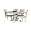 Pemberly Row Contemporary Butterfly Leaf Extension Dining Table in Gray