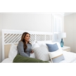 Pemberly Row Contemporary King Woven Headboard in Sand & Stark White