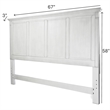 Pemberly Row Contemporary Wood Queen Headboard in White & Grey