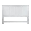 Pemberly Row Contemporary Wood Queen Headboard in White & Grey