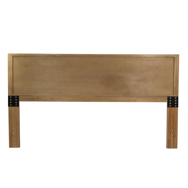 Pemberly Row Contemporary King Headboard in Warm Maple Finish