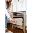 Pemberly Row Contemporary 2-Drawer Nightstand in Glazed Brown Driftwood