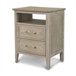 Pemberly Row Contemporary 2-Drawer Nightstand in Glazed Brown Driftwood