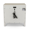 Pemberly Row 3-Drawer Woven Nightstand in Sand and Stark White