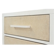 Pemberly Row 3-Drawer Woven Nightstand in Sand and Stark White
