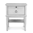 Pemberly Row 1-Drawer Open Nightstand in White/Soft Grey Glaze