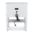 Pemberly Row 1-Drawer Open Nightstand in White/Soft Grey Glaze