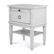 Pemberly Row 1-Drawer Open Nightstand in White/Soft Grey Glaze