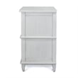Pemberly Row Contemporary 2-Drawer Nightstand in White/Soft Grey Glaze