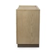 Pemberly Row Contemporary Woven 3-Drawer Nightstand in Earth & Clay
