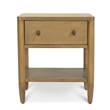 Pemberly Row Contemporary 1-Drawer Nightstand in Warm Maple Finish