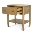 Pemberly Row Contemporary 1-Drawer Nightstand in Warm Maple Finish