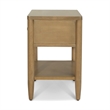 Pemberly Row Contemporary 1-Drawer Nightstand in Warm Maple Finish