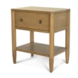 Pemberly Row Contemporary 1-Drawer Nightstand in Warm Maple Finish