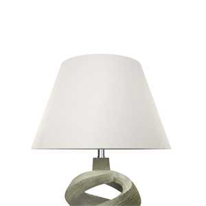 Pemberly Row 31&quot Infinity Faux Wood Resin Table Lamp in Grey Wash