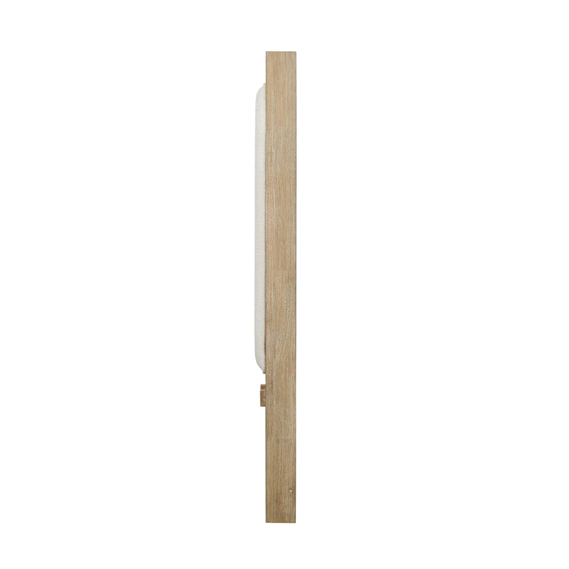 Pemberly Row Contemporary Queen Headboard in Tan Natural & Cream