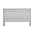 Pemberly Row Contemporary King Solid Wood Headboard in Grey White