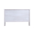 Pemberly Row Contemporary King Solid Wood Headboard in Grey White