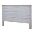 Pemberly Row Contemporary King Solid Wood Headboard in Grey White