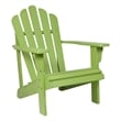 Pemberly Row Traditional Cedar Wood Patio Porch Adirondack Chair in Green