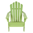 Pemberly Row Traditional Cedar Wood Patio Porch Adirondack Chair in Green