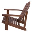 Pemberly Row Traditional Cedar Wood Patio Porch Adirondack Chair in Brown