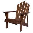 Pemberly Row Traditional Cedar Wood Patio Porch Adirondack Chair in Brown