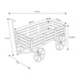 Pemberly Row Transitional Cedar Wood Decorative Wagon Garden Planter in Red