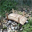 Pemberly Row Cedar Wood Garden Bridge with Handle Rails in Beige