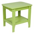 Pemberly Row Rectangular Traditional Wood Indoor/Outdoor Side Table in Green