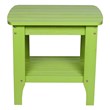Pemberly Row Rectangular Traditional Wood Indoor/Outdoor Side Table in Green