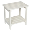 Pemberly Row Rectangular Traditional Wooden Indoor/Outdoor Side Table in White