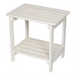 Pemberly Row Rectangular Traditional Wooden Indoor/Outdoor Side Table in White