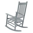 Pemberly Row Traditional Hardwood Indoor/Outdoor Patio Porch Rocker in Gray